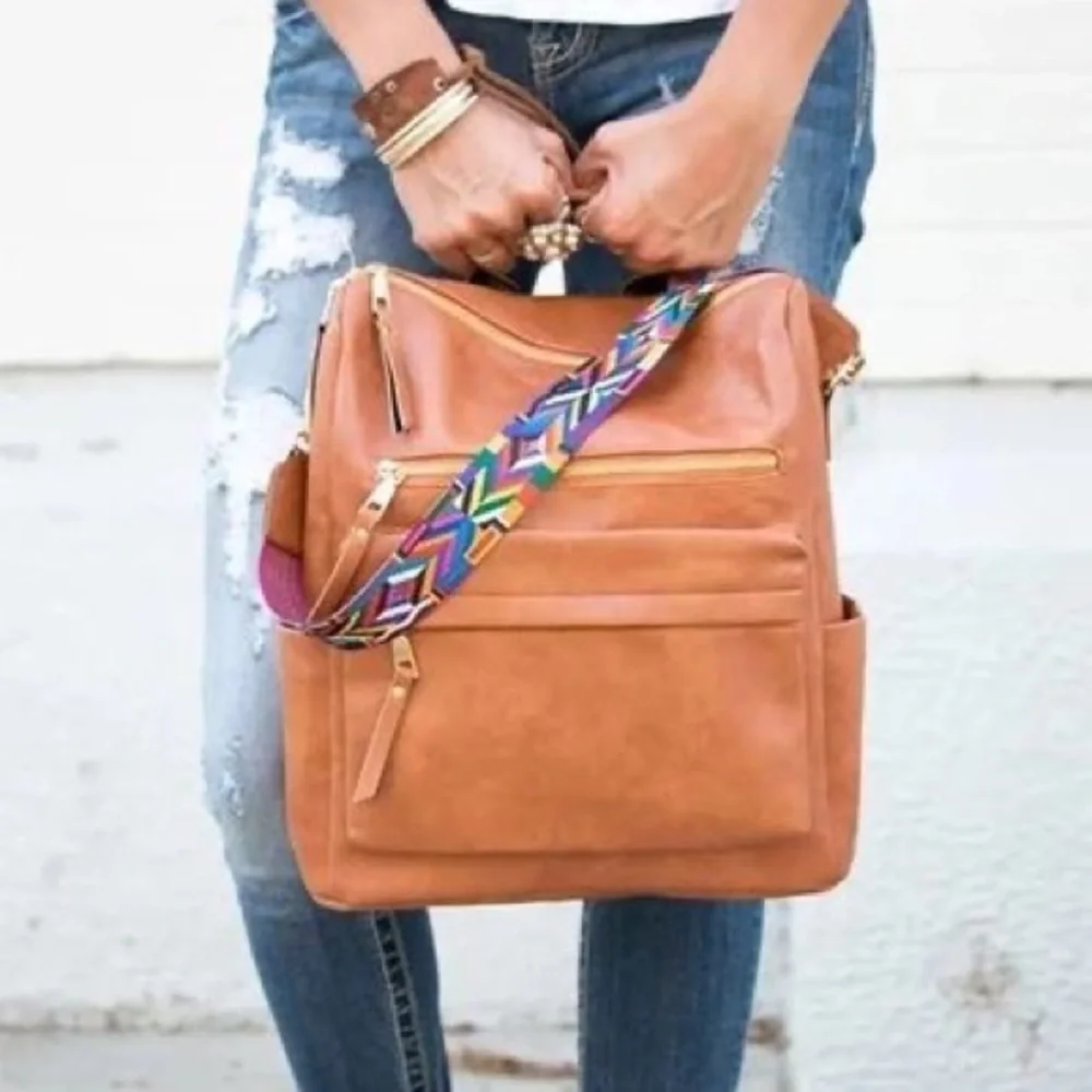 Brand NEW Camden Convertible Backpack in Camel 🧡 - Picture 6 of 16